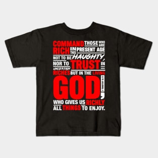 1 Timothy 6:17 Kids T-Shirt